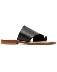 Fabiana Filippi - Toe-Strap Leather Slides - Lyst