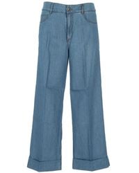 Pennyblack - Pressed-Crease Turned-Up Jeans - Lyst