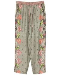 Pierre Louis Mascia - Floral-Print Cropped Trousers - Lyst