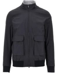 Herno - Chaqueta Bómber Con Bolsillos Con Solapa - Lyst