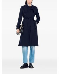 Sandro - Trench Coat With Pleated Inset - Lyst