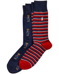 Polo Ralph Lauren - Lot De Deux Paires De Chaussettes Rayées - Lyst