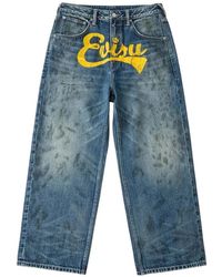 Evisu - Logo-Print Loose Jeans - Lyst