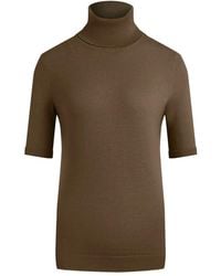 12 STOREEZ - Short-Sleeve Merino Turtleneck Top - Lyst