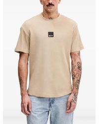 KARL LAGERFELD - Waffle-Knit Logo-Patch T-Shirt - Lyst