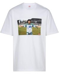 Supreme - Maradona T-Shirt mit Foto-Print - Lyst