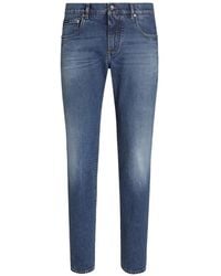 Dolce & Gabbana - Logo-Patch Straight Jeans - Lyst