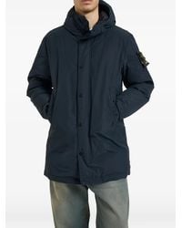 Stone Island - Manteau À Patch Compass Et Capuche - Lyst