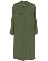 MAISON 123 - Button-Up Midi Dress - Lyst