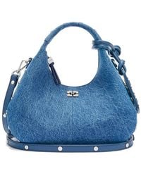 Ganni - Stud-Embellished Denim Tote Bag - Lyst