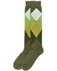 Ballantyne - Diamond-Pattern Cotton Socks - Lyst