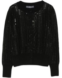 Ermanno Scervino - Sequin-Embellished Ribbed Cardigan - Lyst