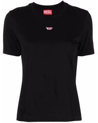 DIESEL - Logo-Embroidered T-Shirt - Lyst