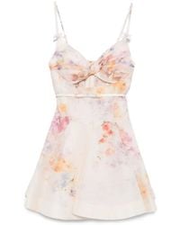 Zimmermann - Dress With Floral Motif - Lyst