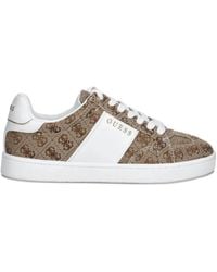 Guess - Canvas-Sneakers Mit Monogramm - Lyst