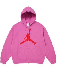 Supreme - X Jordan Logo-Patch Zip-Up Hoodie - Lyst