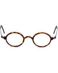 Lindberg - Tortoiseshell-Effect Round-Frame Glasses - Lyst