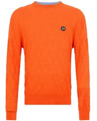 Philipp Plein - Jacquard Round-Neck Monogram Knitwear - Lyst