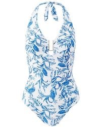 Melissa Odabash - Halterneck Floral Swimsuit - Lyst