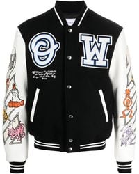 Off-White c/o Virgil Abloh - Tm️logic Patch Varsity Jacket - Lyst