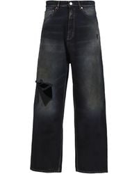 Vetements - Distressed Wide-Leg Trousers - Lyst