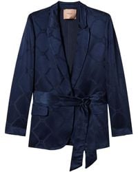 Twinset - Logo-Jacquard Blazer - Lyst
