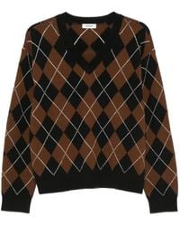 Sandro - Argyle-Patterned Wool Sweater - Lyst