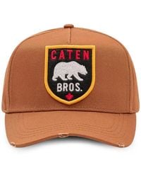 DSquared² - Logo-Patch Distressed Baseball Cap - Lyst