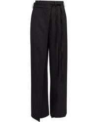 MM6 by Maison Margiela - Flared Signature Logo Trousers - Lyst