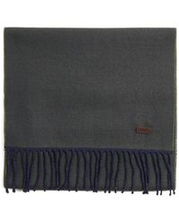 Eton - Fringed Knitted Scarf - Lyst