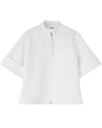 Jil Sander - Zip-up Cotton Overshirt - Lyst