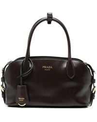 Prada - Sac Cabas En Cuir À Logo Imprimé - Lyst
