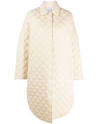 Totême - Single-breasted Quilted Coat - Lyst