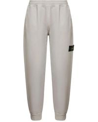 Stone Island - Broeken ,Grijs ,Katoen Trainingsbroeken - Lyst