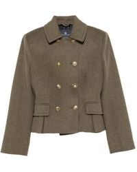 Ermanno Scervino - Double-Breasted Peplum Jacket - Lyst