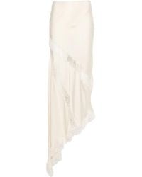 ANDAMANE - Rosetta Lace-Detail Asymmetric Midi Skirt - Lyst