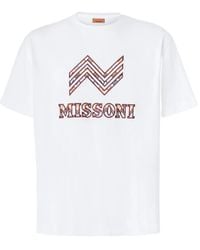 Missoni - Logo-Embroidered T-Shirt - Lyst