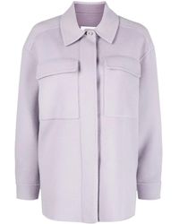Calvin Klein - Spread-Collar Wool Shirt Jacket - Lyst