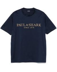 Paul & Shark - T-Shirt Mit Logo-Stickerei - Lyst