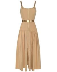 L'Agence - Rima Belted Zip-Up Dress - Lyst