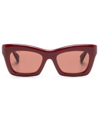 Gucci - Lunettes de soleil à monture rectangulaire - Lyst