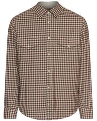 MM6 by Maison Margiela - Checkered Flannel Shirt - Lyst