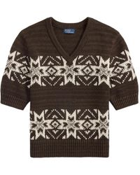Polo Ralph Lauren - Fairisle-Pattern V-Neck Sweater - Lyst