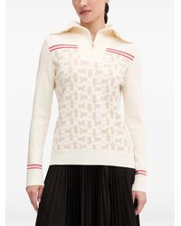 Bogner - Gine Monogram-Print Quarter-Zip Sweater - Lyst