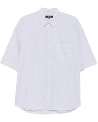 Comme des Garçons - Chemise Rayée À Manches Courtes - Lyst