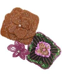 Maliparmi - Floral Beaded Brooch Set - Lyst