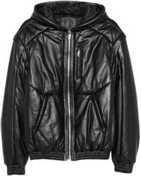 DESA NINETEENSEVENTYTWO - Hooded Leather Jacket - Lyst