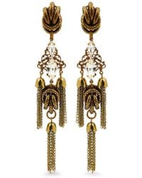 Anton Heunis - Nala Crystal-Embellished Tassel Earrings - Lyst