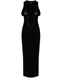Jean Paul Gaultier - Gebreide Maxi-Jurk Met 3D-Logo - Lyst