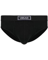 Versace - Slip en coton à bande logo 90s - Lyst
